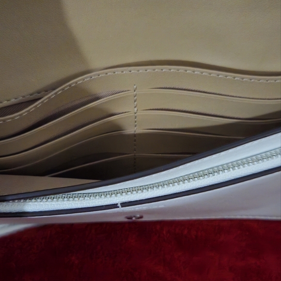 Coach Cream Foldover Signature Crossbody Bag - Picture 8 of 10